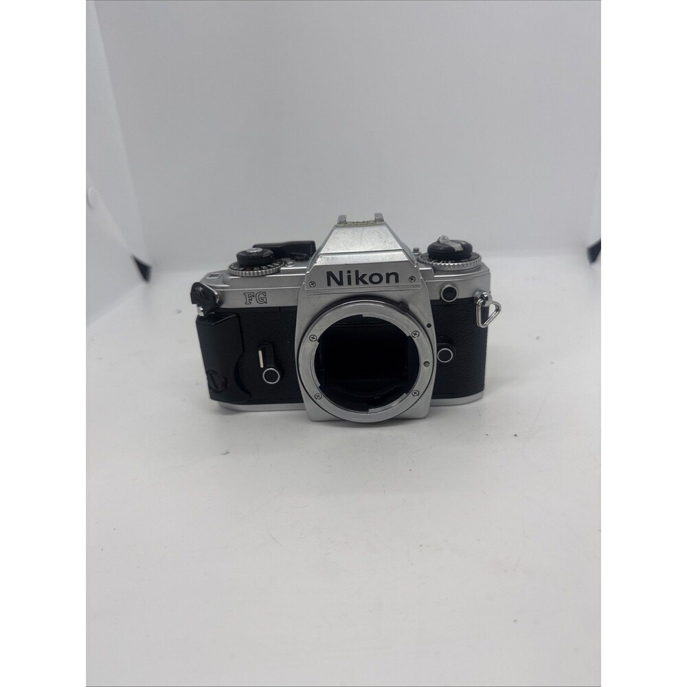 Nikon FG 35mm Film SLR Camera Body, Chrome (Camera Body Only) Untested